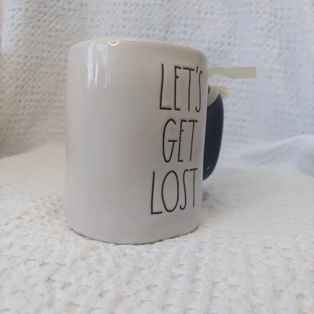 Rae Dunn Artisan Collection Ceramic Mug Lets Get Lost 20 Oz Coffee Cup NEW‎